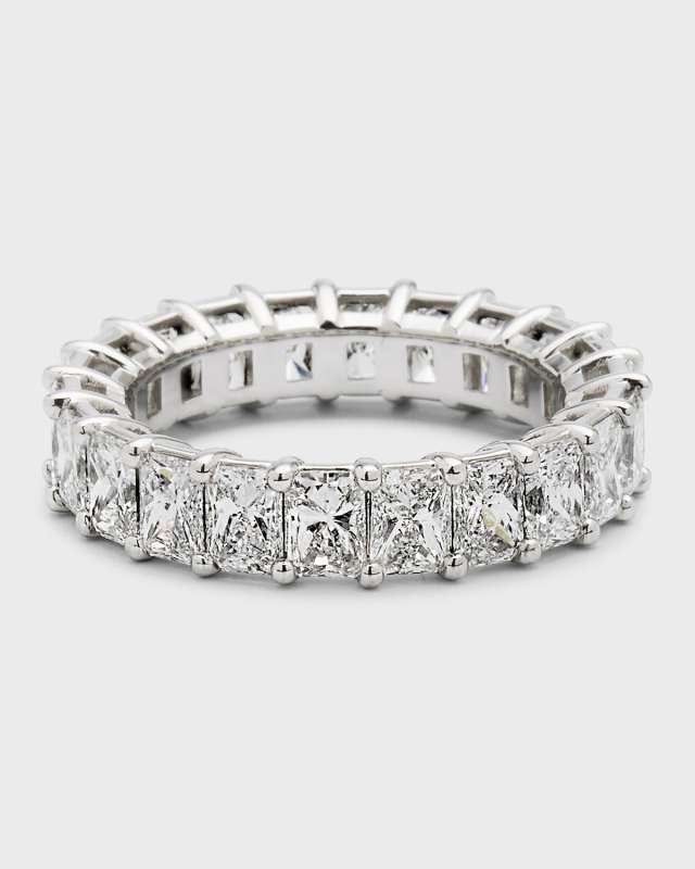 Platinum Radiant FG/VS Diamond Eternity Band, Size 6, 5.06tcw